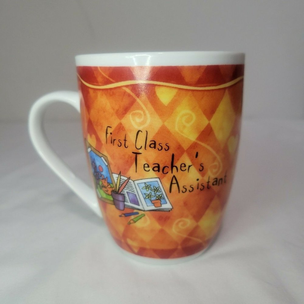 Teacher’s Assistant Coffee Cup Mug Fine Porcelain History & Heraldry First Class